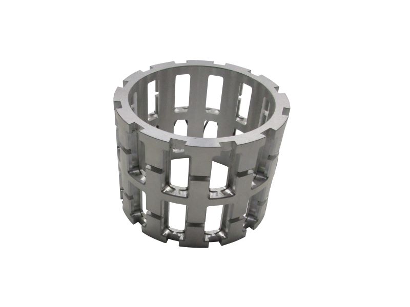 Complex aluminum component with multiple slots and precision CNC machining