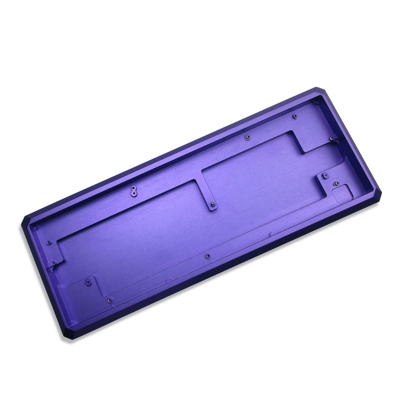 Custom anodized aluminum keyboard housing CNC machined with precision finish