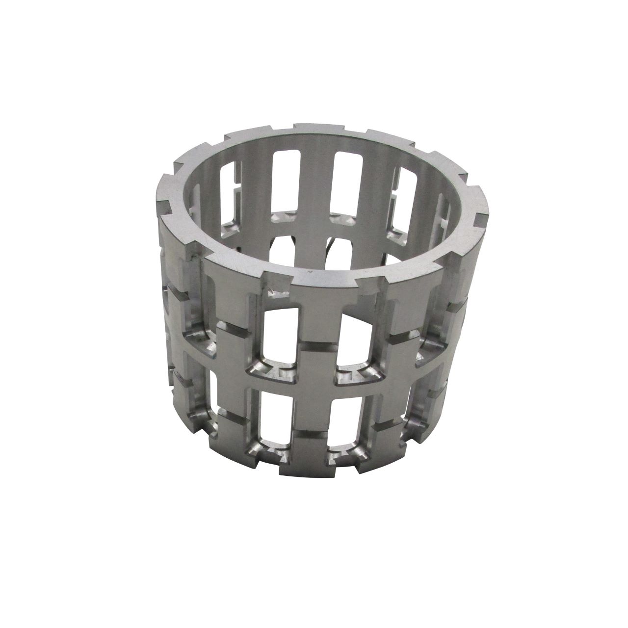 Complex aluminum component with multiple slots and precision CNC machining