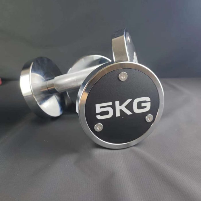Custom steel dumbbell plate with chrome plating surface treatment