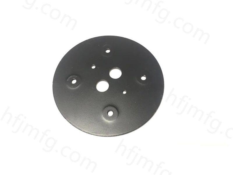 Black electrophoretic coated steel stamping disc with precision punched holes