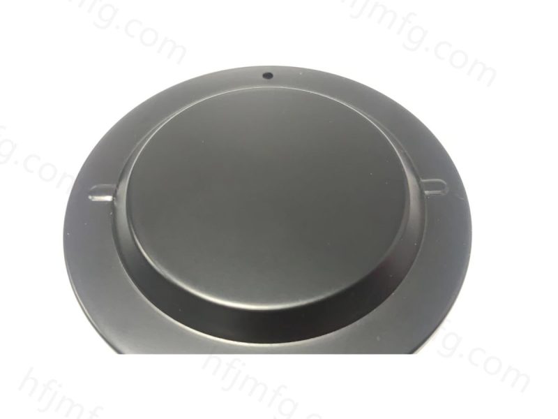 Steel stamping part with black electrophoretic coating and precision formed structure